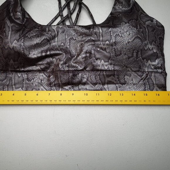 NWOT Rae Mode Ladies Size 1X Purple Shiny Snakeskin Pattern Sports Bra - Picture 7 of 7